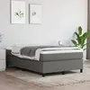 Image de vidaXL Sommier à lattes avec matelas - Gris foncé 120x200 cm