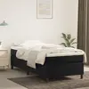Image de VidaXL Sommier à lattes avec matelas Noir 90x200 cm Velours