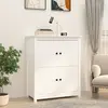 Image de vidaXL Buffet Blanc - Bois massif de Pin