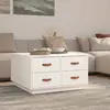 Image de VIDAXL Table basse Blanc 80x80x45 cm - Bois de pin massif