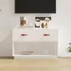 Image de vidaXL Meuble TV - Blanc - 90x40x60 cm