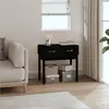 Image de vidaXL Table console bois massif - Noir