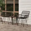 Image de vidaXL Chaises de jardin avec accoudoirs - Noir
