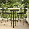 Image de VidaXL Tabourets de bar - Résine tressée
