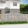 Image de vidaXL Gabions Arqués 3 pcs 400x50x140/160 cm
