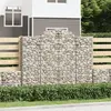 Image de vidaXL Paniers à gabions arqués 2 pcs 200x30x160/180 cm Fer galvanisé