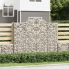 Image de vidaXL Paniers à gabions arqués 3 pcs 200x30x160/180 cm Fer galvanisé
