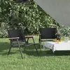 Image de vidaXL Chaises de camping 2 pcs Noir Tissu Oxford