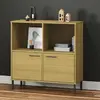 Image de vidaXL Bibliothèque avec portes - Marron