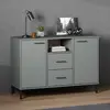 Image de vidaXL Buffet OSLO - Gris 113x40x77 cm
