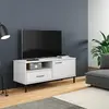 Image de vidaXL Meuble TV - 106 cm - Blanc OSLO