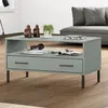 Image de vidaXL Table Basse OSLO Gris