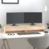 Image de vidaXL Support moniteur gris bois de pin