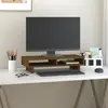 Image de vidaXL Support de moniteur - Marron miel
