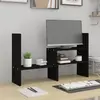 Image de VidaXL Support moniteur réglable en bois de pin - Noir