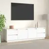 Image de vidaXL Meuble TV Blanc 176x37x47.5 cm