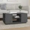 Image de Vidaxl Table basse en bois massif de pin - Gris
