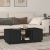 Image de VidaXL Table basse Bois de pin Noir 110x50 cm