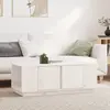 Image de VidaXL Table basse Bois massif 110x50 cm - Blanc
