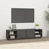 Image de vidaXL Meuble TV Gris Bois de pin massif