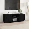 Image de vidaXL Meuble TV Noir Bois de Pin