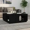 Image de vidaXL Table basse Noir 100x101x40,5 cm Bois