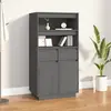 Image de vidaXL Buffet haut gris 116,5 cm