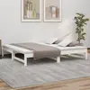 Image de vidaXL Lit coulissant - Blanc - 2x(75x190)cm