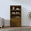 Image de vidaXL Buffet haut Marron miel