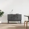 Image de vidaXL Buffet Gris 110x40x78 cm
