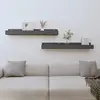 Image de VidaXL Étagères murales 2 pcs gris bois de pin