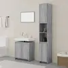 Image de vidaXL Ensemble Meubles Salle de Bain 3 pcs Sonoma Gris