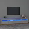Image de vidaXL Meuble TV avec lumières LED - Gris béton