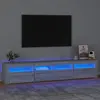 Image de vidaXL Meuble TV - Sonoma gris avec LED