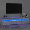 Image de vidaXL Meuble TV LED Gris béton