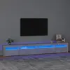 Image de vidaXL Meuble TV LED - Gris béton
