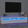 Image de vidaXL Meuble TV LED Blanc