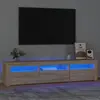 Image de vidaXL Meuble TV LED Chêne Sonoma 180 cm