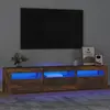 Image de vidaXL Meuble TV avec lumières LED 180x35x40 cm