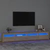 Image de vidaXL Meuble TV avec lumières LED Chêne sonoma 240x35x40 cm