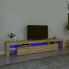 Image de VIDAXL Meuble TV avec LED - Chêne sonoma