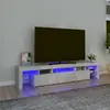 Image de vidaXL Meuble TV LED - Gris Béton