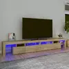 Image de vidaXL Meuble TV avec LED - Chêne sonoma