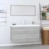Image de vidaXL Ensemble de meubles de salle de bain 3 pcs Gris béton
