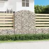Image de vidaXL Panier de gabions arqué 150x30x180/200 cm Fer galvanisé