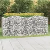 Image de vidaXL Lit surélevé à gabions arqué 200x100x100 cm Fer galvanisé