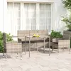 Image de vidaXL Salon de jardin 4 pcs Gris