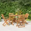 Image de vidaXL Ensemble à manger de jardin 5 pcs bois d'acacia