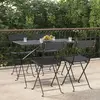 Image de vidaXL Chaises de bistrot pliantes résine tressée