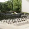 Image de vidaXL Chaises de bistrot pliantes - Noir, Lot de 8